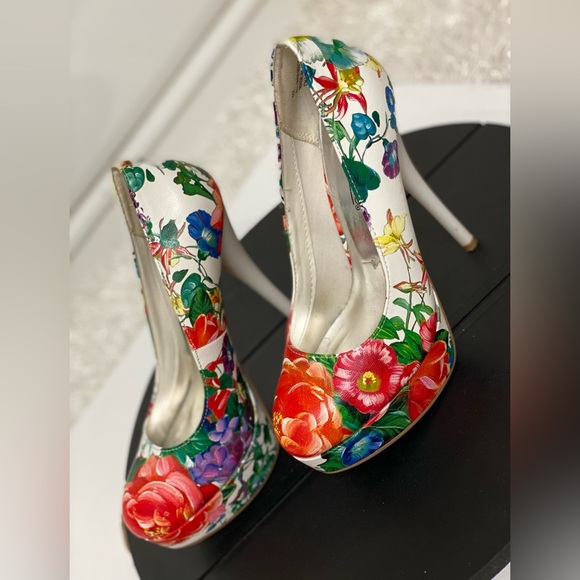 HOT Tomatoes floral high heels punk, beautiful women’s heels pumps size 8 - Picture 5 of 5